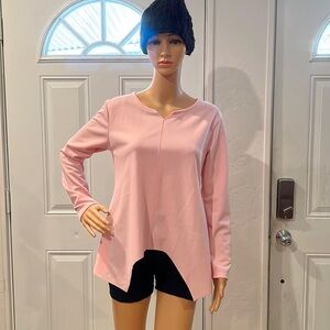 NWOT Long pink shirt size S